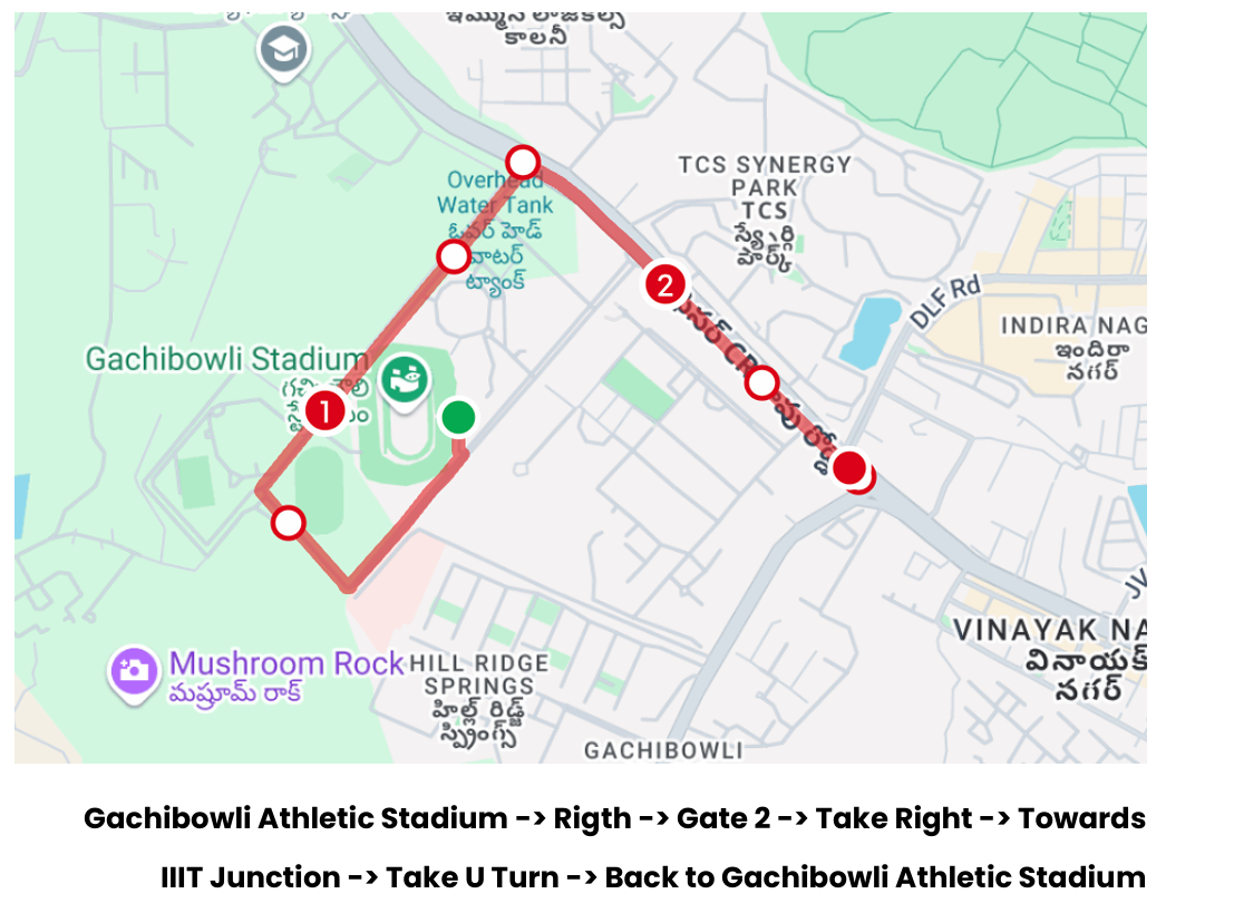 5K route map